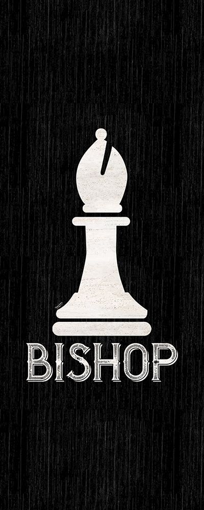 Chess Piece vertical black III-Bishop art print by Tara Reed for $57.95 CAD