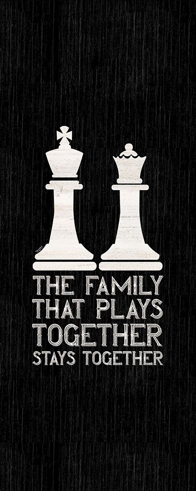Chess Sentiment vertical black II-Family art print by Tara Reed for $57.95 CAD