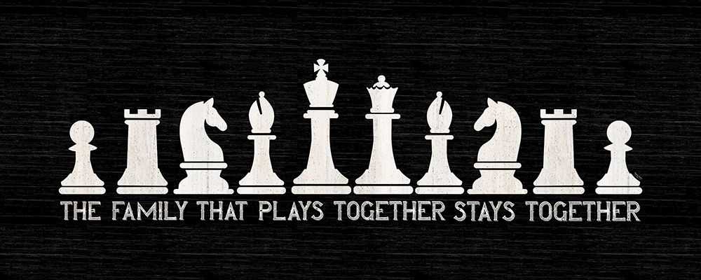 Chess Sentiment panel black-Family art print by Tara Reed for $57.95 CAD