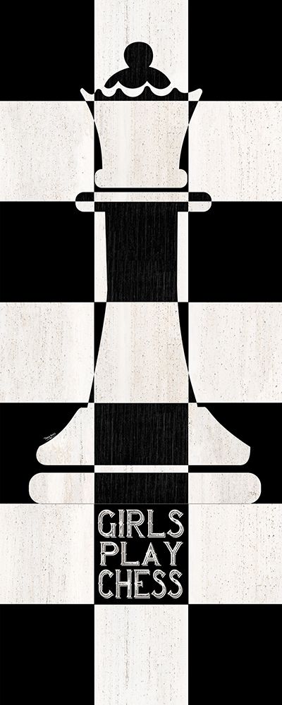 Chessboard Sentiment vertical III-Girls art print by Tara Reed for $57.95 CAD
