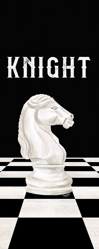 Rather be Playing Chess Pieces white panel III-Knight art print by Tara Reed for $57.95 CAD