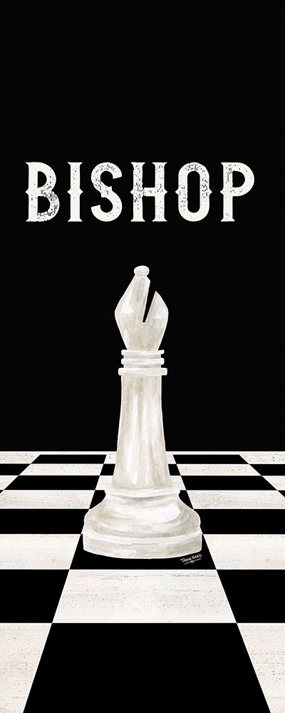 Rather be Playing Chess Pieces white panel IV-Bishop art print by Tara Reed for $57.95 CAD