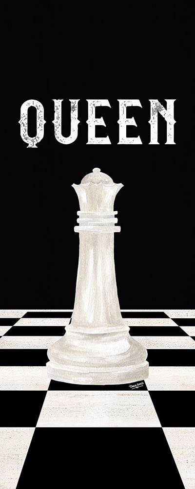 Rather be Playing Chess Pieces white panel VI-Queen art print by Tara Reed for $57.95 CAD