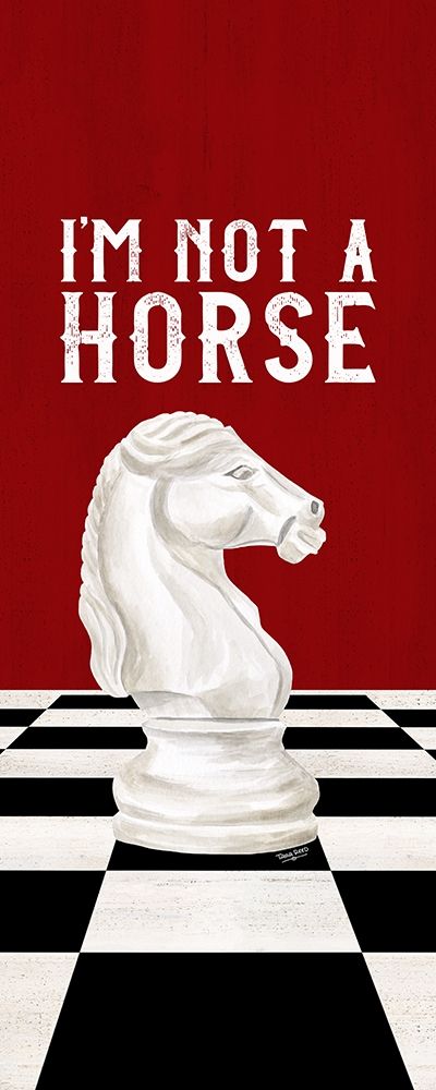 Rather be Playing Chess red panel IV-Not a Horse art print by Tara Reed for $57.95 CAD