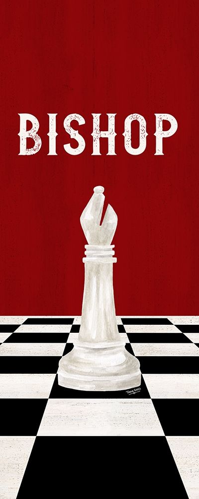 Rather be Playing Chess Pieces red panel IV-Bishop art print by Tara Reed for $57.95 CAD