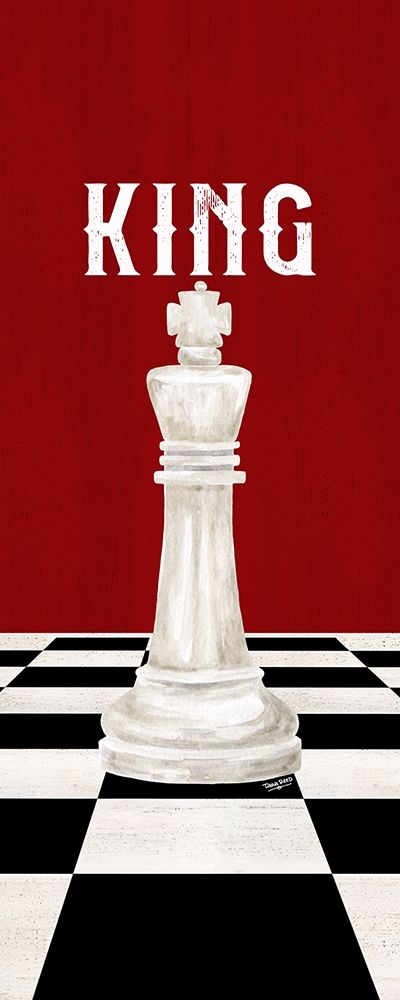 Rather be Playing Chess Pieces red panel V-King art print by Tara Reed for $57.95 CAD