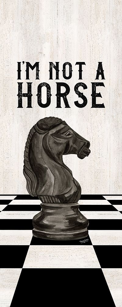 Rather be Playing Chess black panel IV-Not a Horse art print by Tara Reed for $57.95 CAD