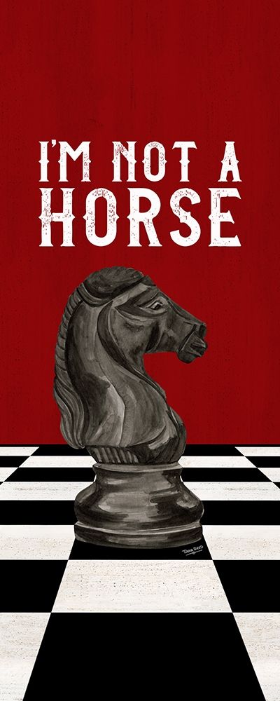 Rather be Playing Chess black on red panel IV-Not a Horse art print by Tara Reed for $57.95 CAD
