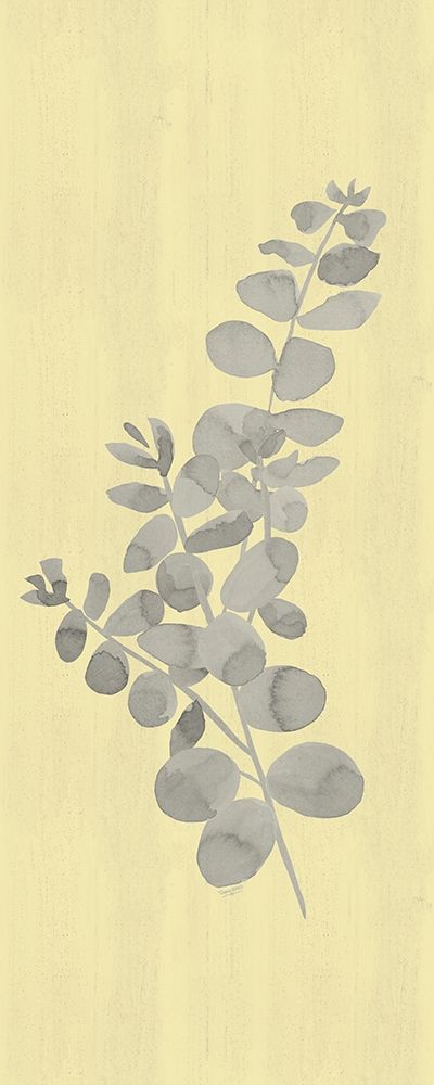 Natural Inspiration Eucalyptus vertical gray And yellow I art print by Tara Reed for $57.95 CAD