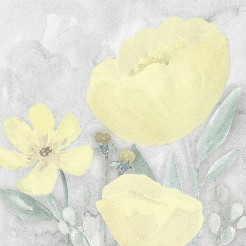Peaceful Repose gray And yellow II art print by Tara Reed for $57.95 CAD