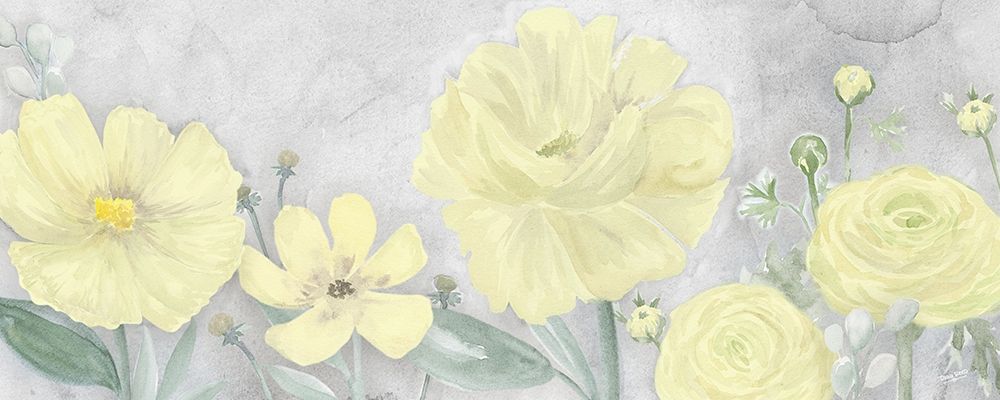 Peaceful Repose gray And yellow panel II art print by Tara Reed for $57.95 CAD