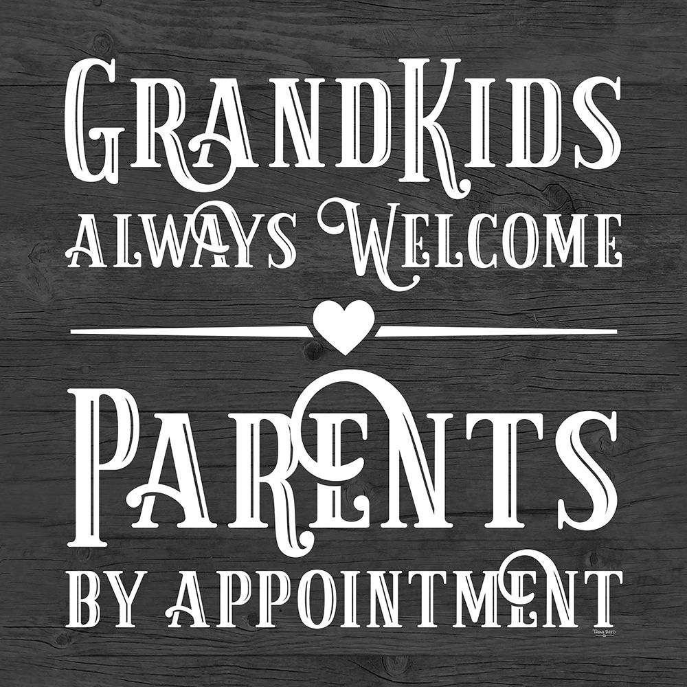 Grandparent Life black X-Parents by Appointment art print by Tara Reed for $57.95 CAD