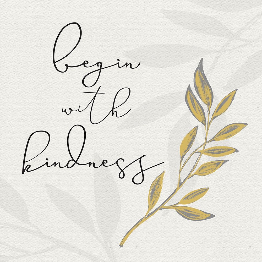 Botanical  Inspiration yellow gray II-Kindness art print by HM Design for $57.95 CAD