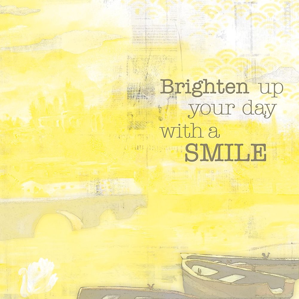 Textured  Sentiment yellow II art print by Lee C for $57.95 CAD