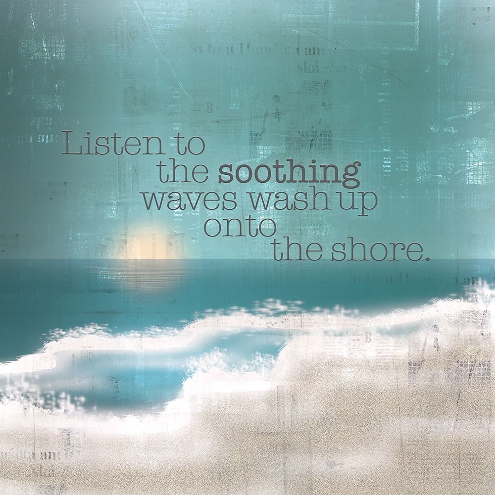 Textured  Sentiment beach I art print by Lee C for $57.95 CAD