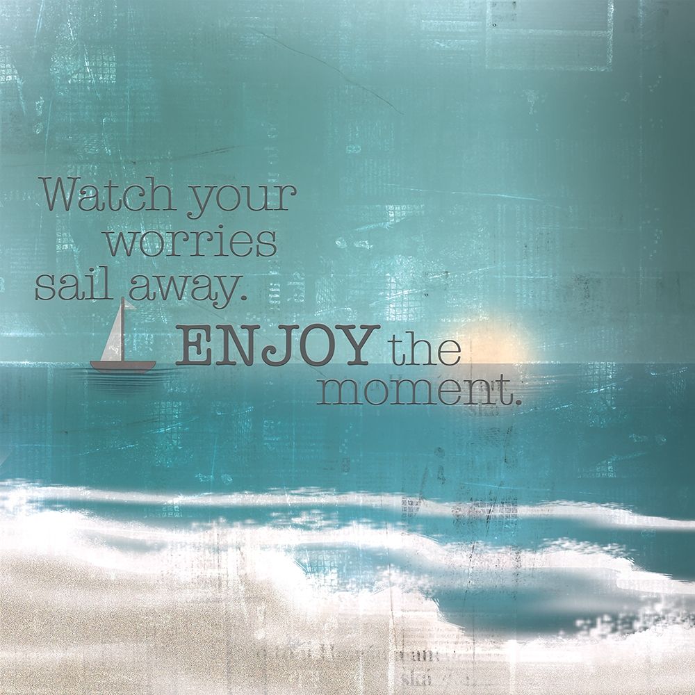 Textured  Sentiment beach II art print by Lee C for $57.95 CAD