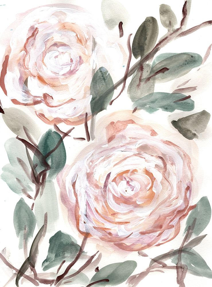 Farmhouse  Bush coral pink I art print by Marcy Chapman for $57.95 CAD