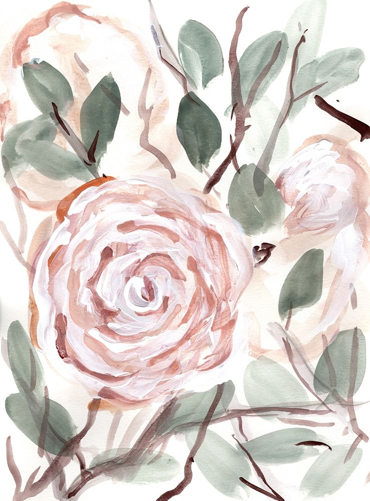 Farmhouse  Bush coral pink II art print by Marcy Chapman for $57.95 CAD