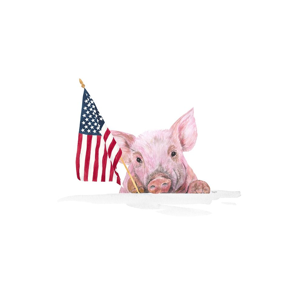 All  American Farmhouse on white III art print by Tara Reed for $57.95 CAD