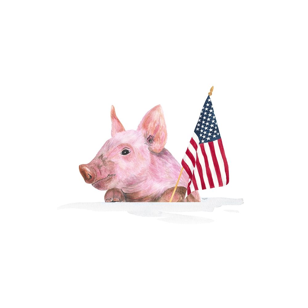 All  American Farmhouse on white IV art print by Tara Reed for $57.95 CAD