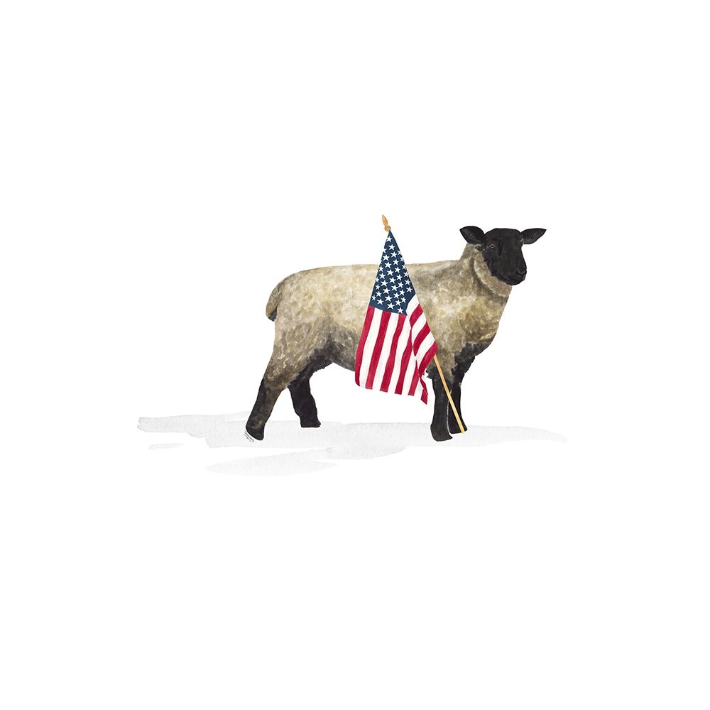 All  American Farmhouse on white VI art print by Tara Reed for $57.95 CAD