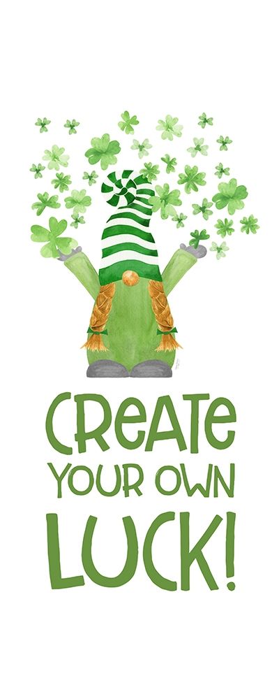 Luck  of the Gnomes vertical I-Create your Luck art print by Tara Reed for $57.95 CAD
