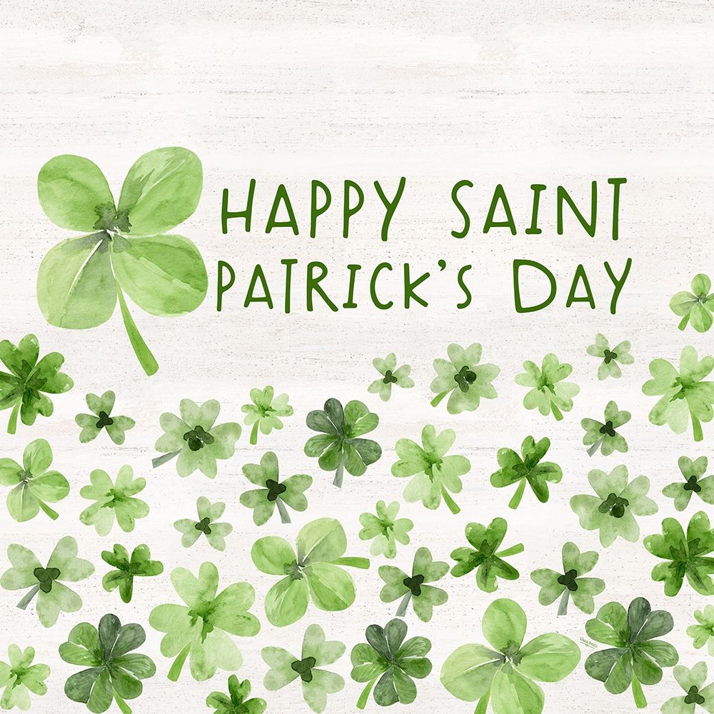 Shamrock  Rainbow Sentiment II-Happy St Patricks art print by Tara Reed for $57.95 CAD