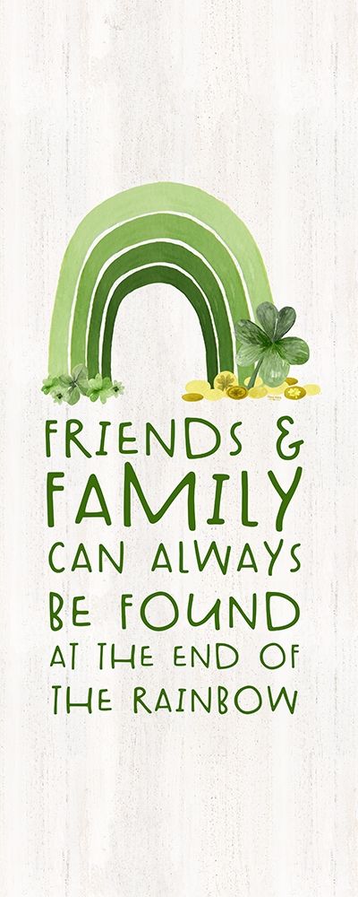 Shamrock  Rainbows vertical II-Friends and Family art print by Tara Reed for $57.95 CAD