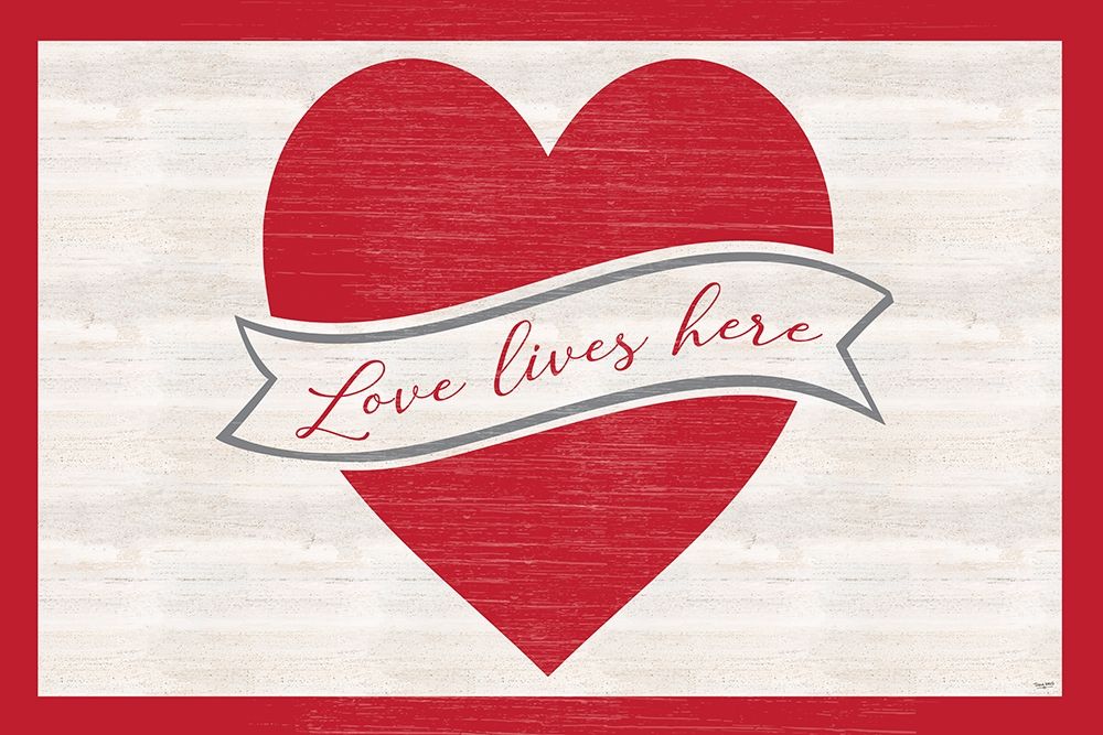 Valentines  landscape sentiment II-Love Heart art print by Tara Reed for $57.95 CAD