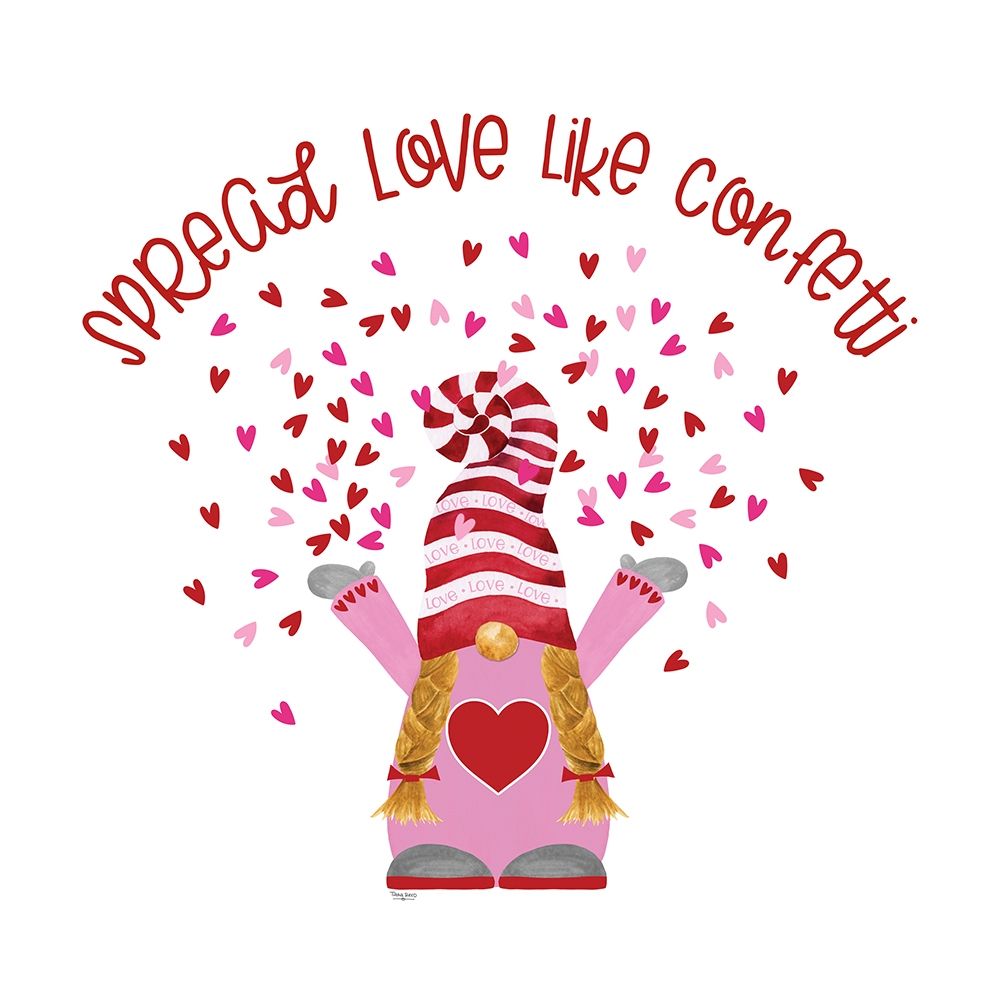 Valentine  Gnomes on white II-Confetti art print by Tara Reed for $57.95 CAD