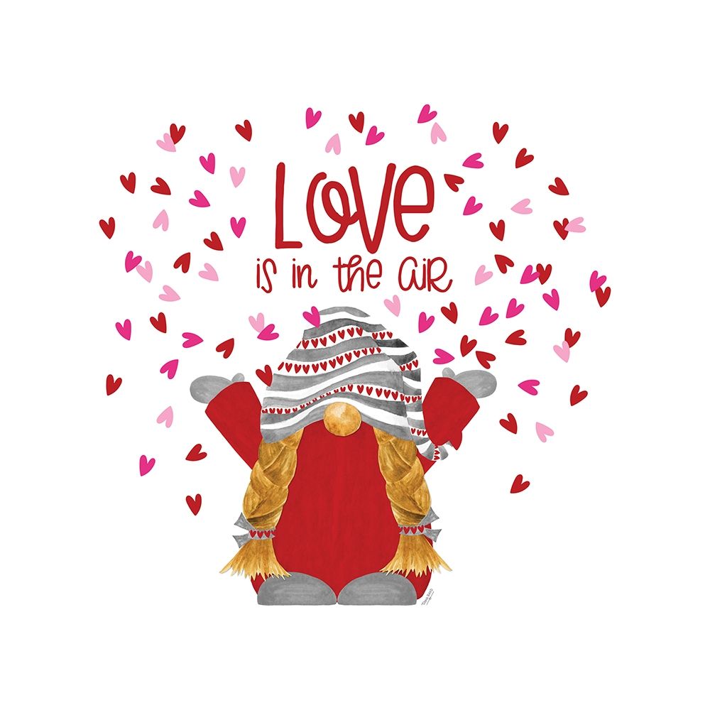 Valentine  Gnomes on white IV-In the Air art print by Tara Reed for $57.95 CAD