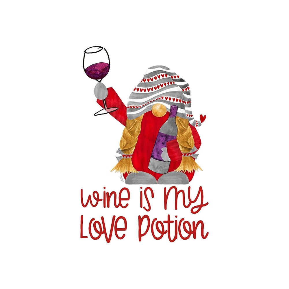 Valentine  Gnomes on white VI-Love Potion art print by Tara Reed for $57.95 CAD