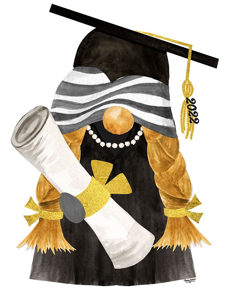Graduation Gnome portrait I art print by Tara Reed for $57.95 CAD