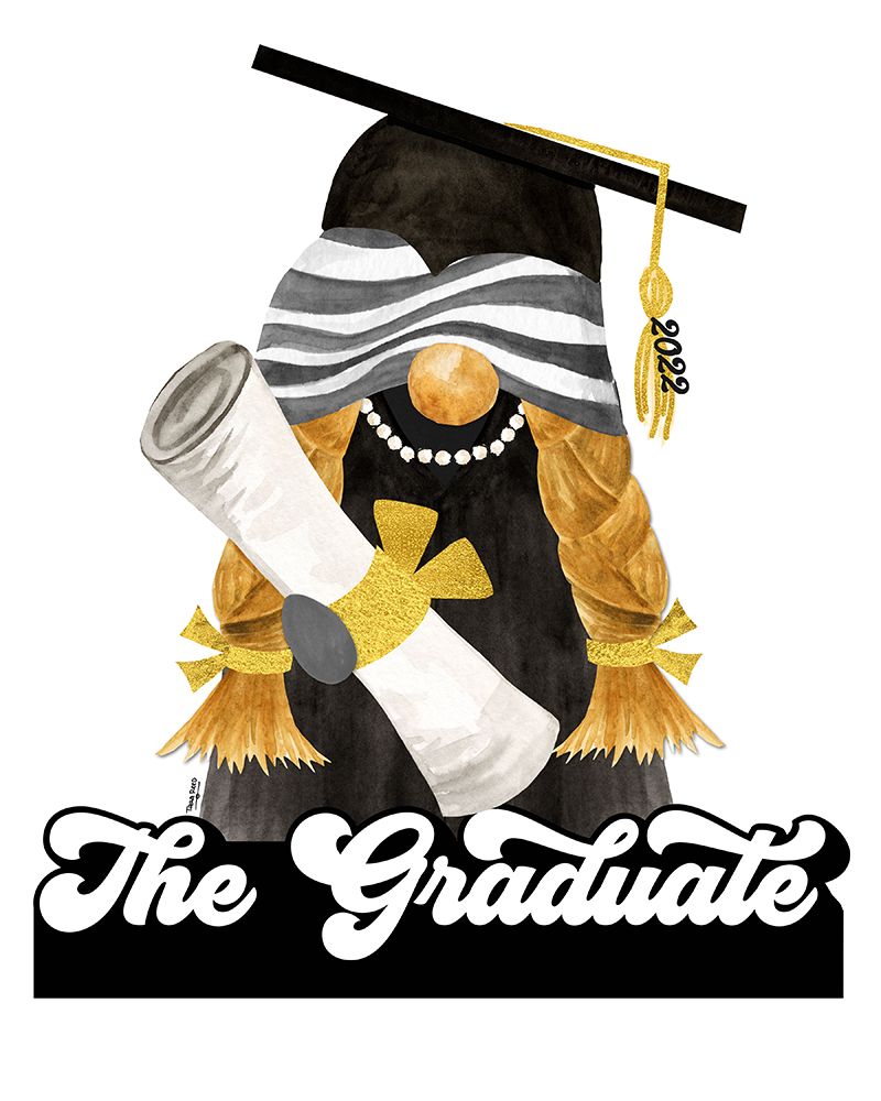 Graduation Gnome portrait II art print by Tara Reed for $57.95 CAD