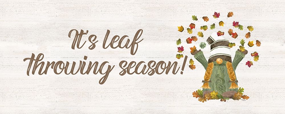 Fall Gnomes Sentiment panel II-Leaf Throwing art print by Tara Reed for $57.95 CAD
