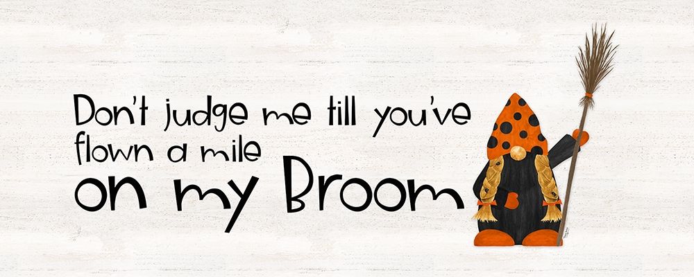 Gnomes of Halloween panel IV-My Broom art print by Tara Reed for $57.95 CAD
