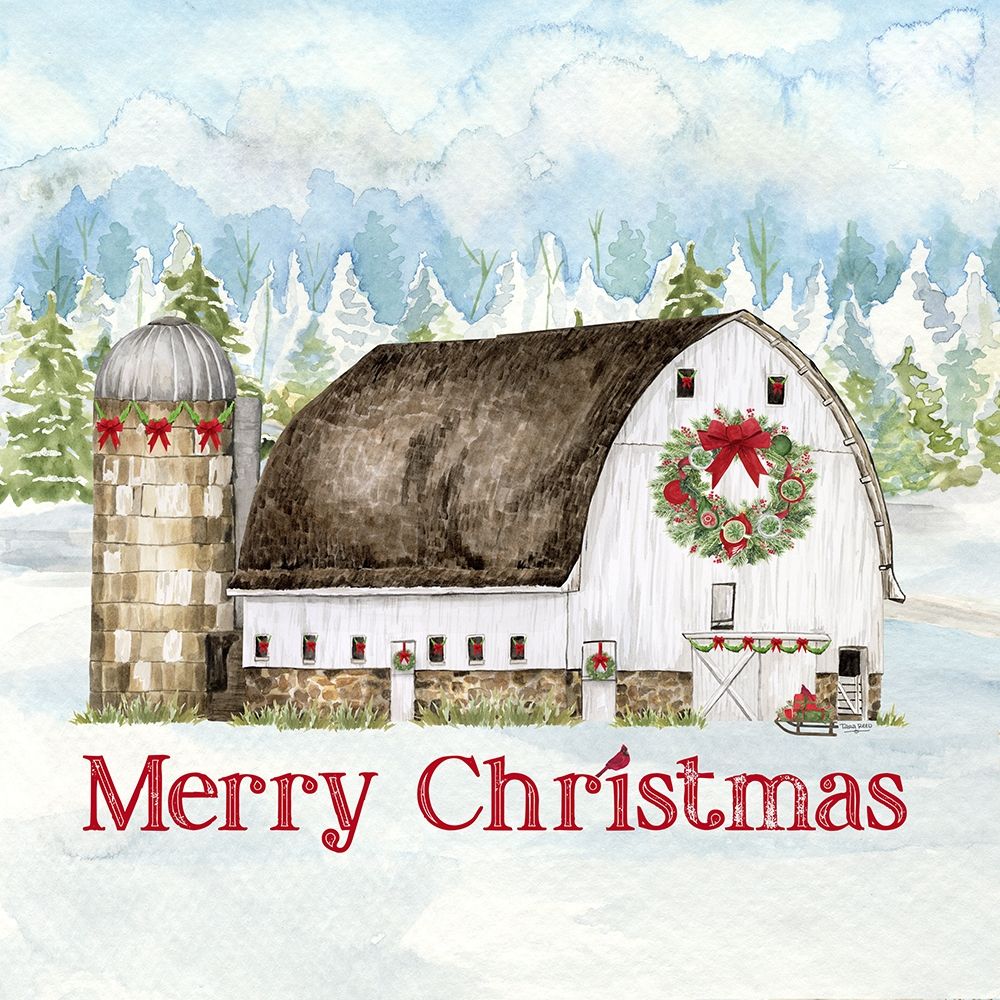 Christmas Barn IV art print by Tara Reed for $57.95 CAD