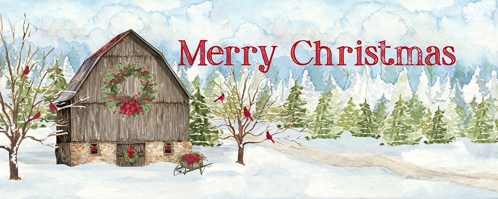 Christmas Barn panel I art print by Tara Reed for $57.95 CAD
