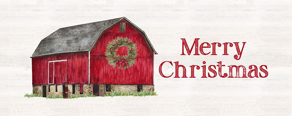 Christmas Barn panel III art print by Tara Reed for $57.95 CAD