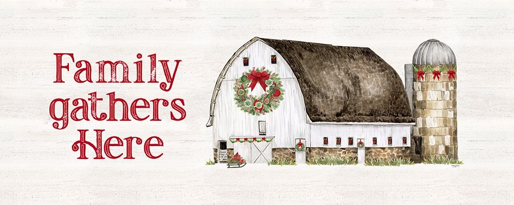 Christmas Barn panel IV art print by Tara Reed for $57.95 CAD