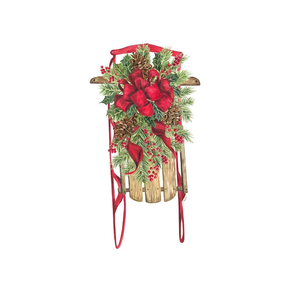 Home for the Holidays icon V-Christmas Sled art print by Tara Reed for $57.95 CAD