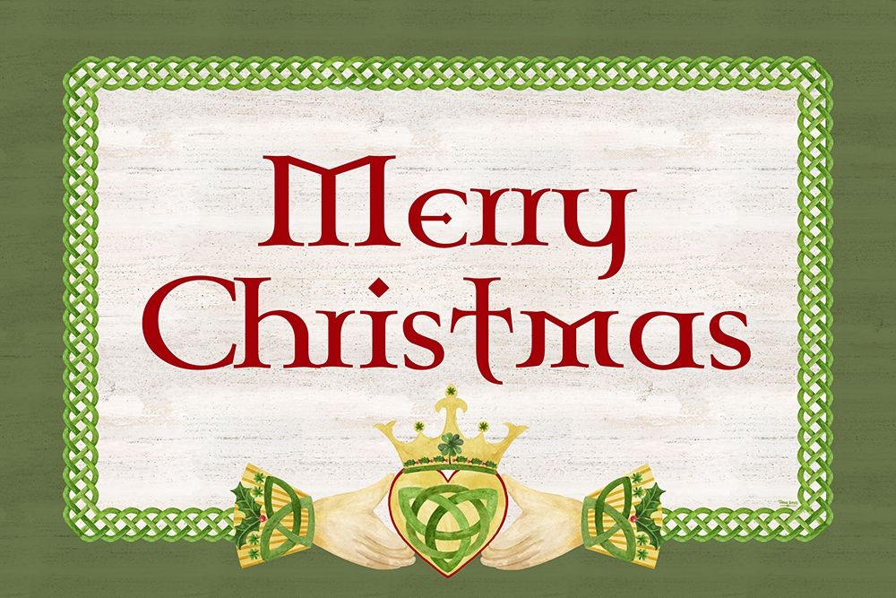 Irish Christmas landscape-Merry Christmas art print by Tara Reed for $57.95 CAD