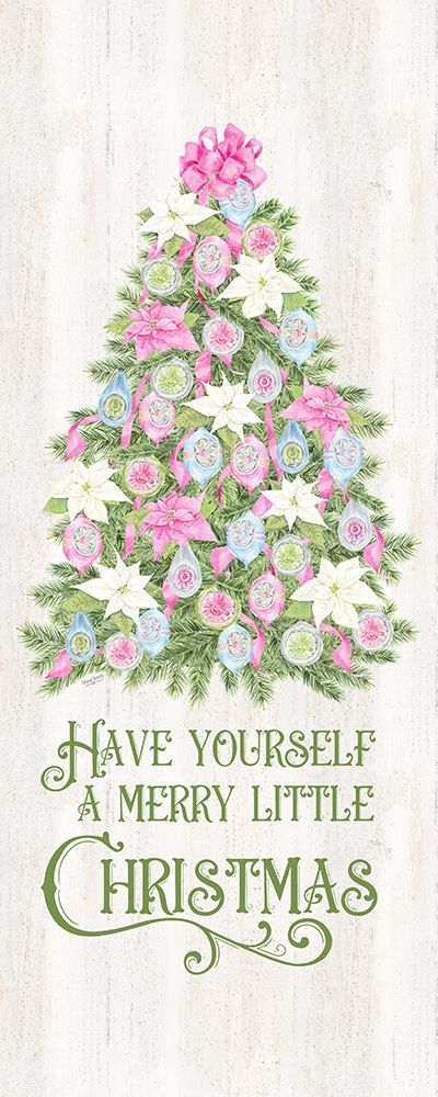 Vintage Christmas vertical II-Merry Christmas art print by Tara Reed for $57.95 CAD