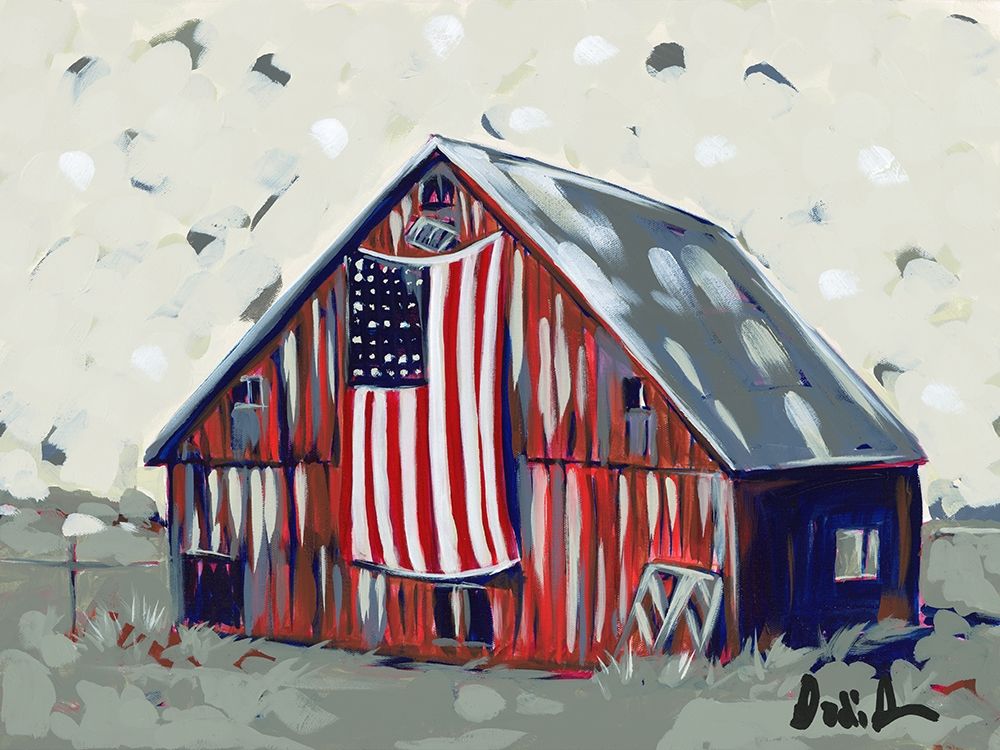 Farm Pop Barn I-Flag art print by Jodi Augustine for $57.95 CAD