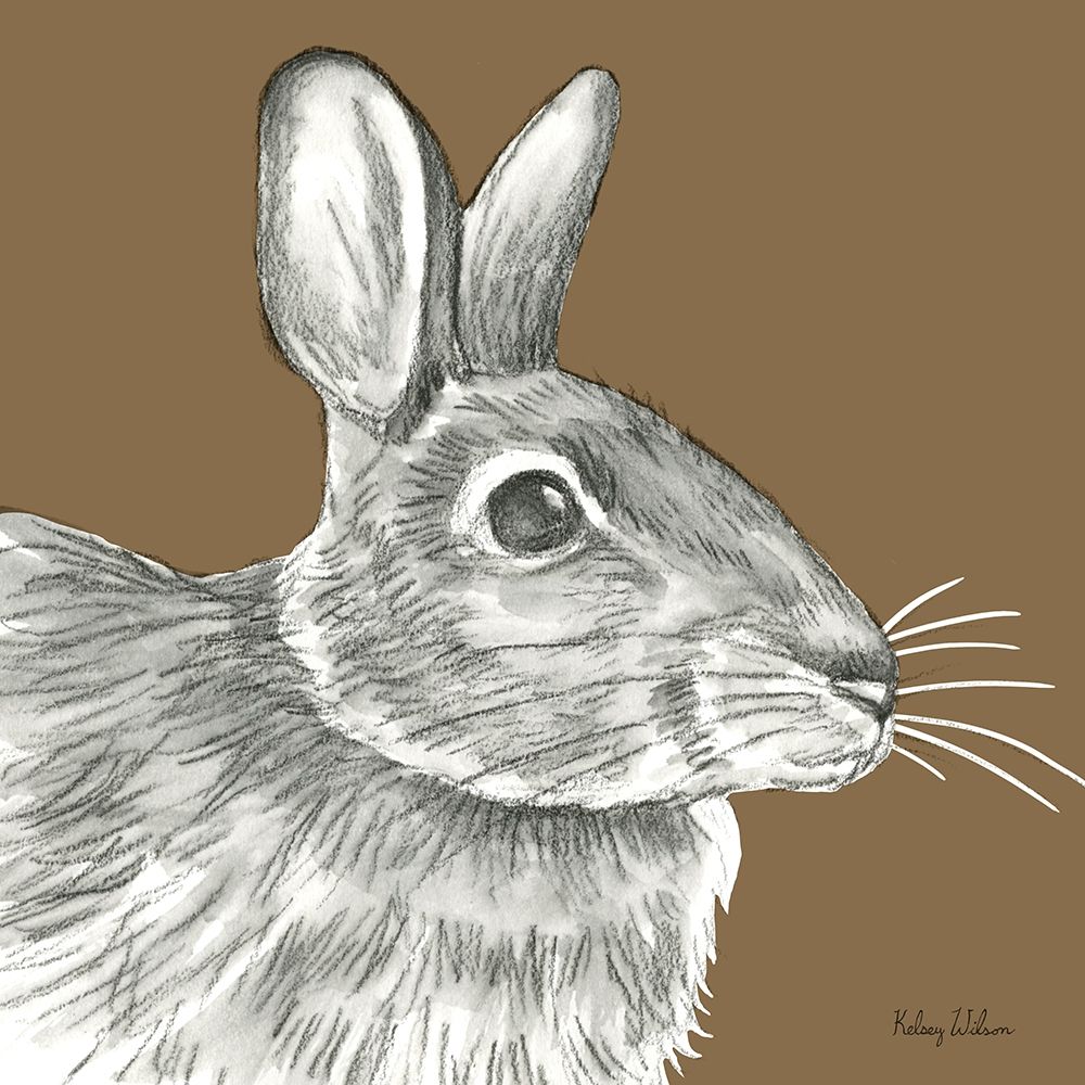 Watercolor Pencil Forest color II-Rabbit art print by Kelsey Wilson for $57.95 CAD