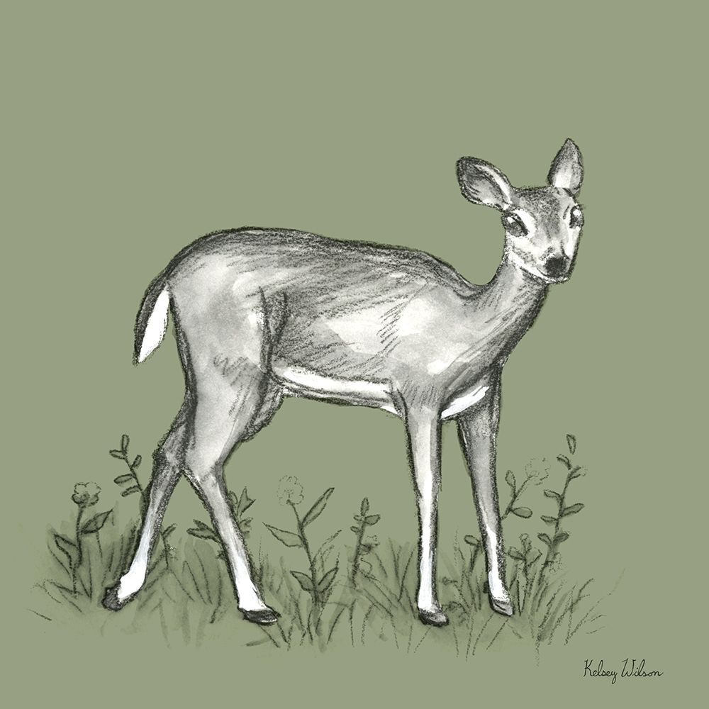 Watercolor Pencil Forest color XII-Fawn 2 art print by Kelsey Wilson for $57.95 CAD