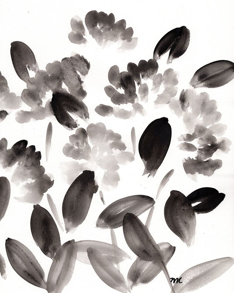 Simple Black Peonies I art print by Marcy Chapman for $57.95 CAD