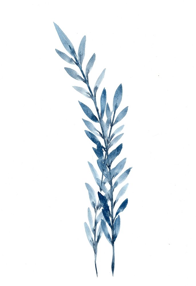 Farmhouse Leaves blue I art print by Marcy Chapman for $57.95 CAD