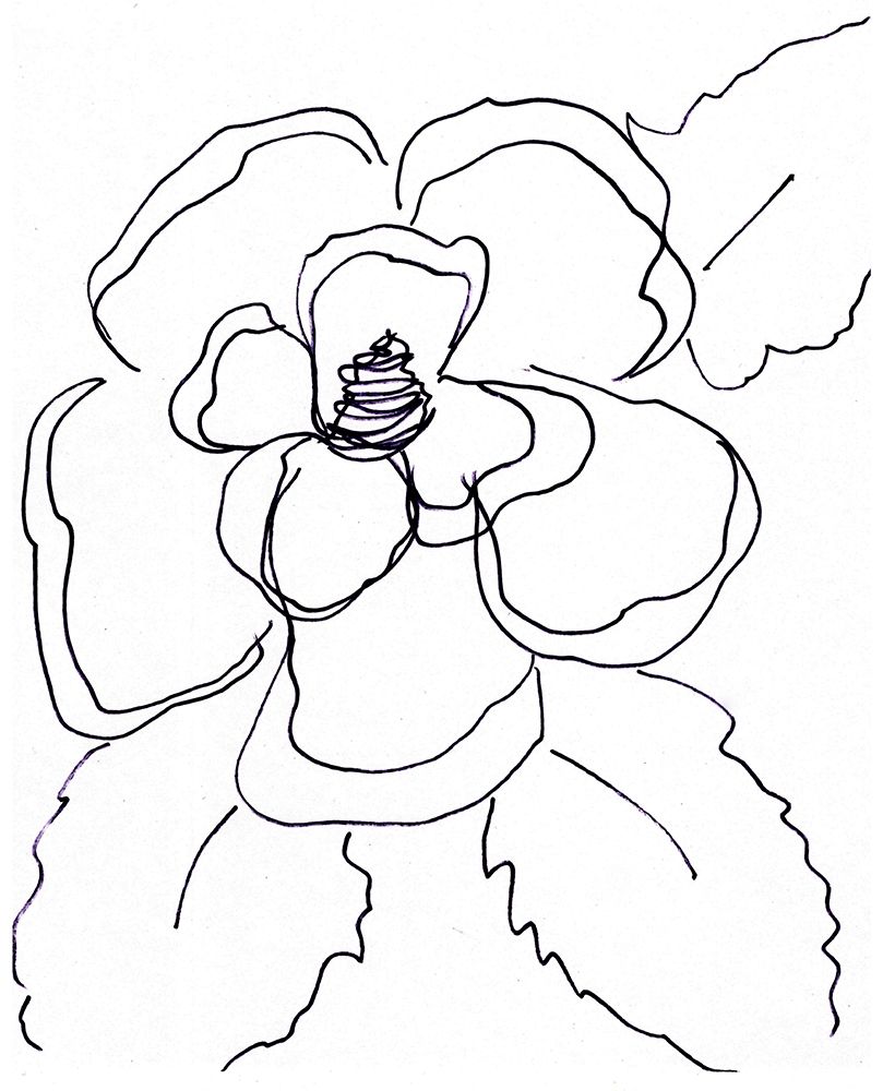 Hand Sketch Magnolia II art print by Marcy Chapman for $57.95 CAD