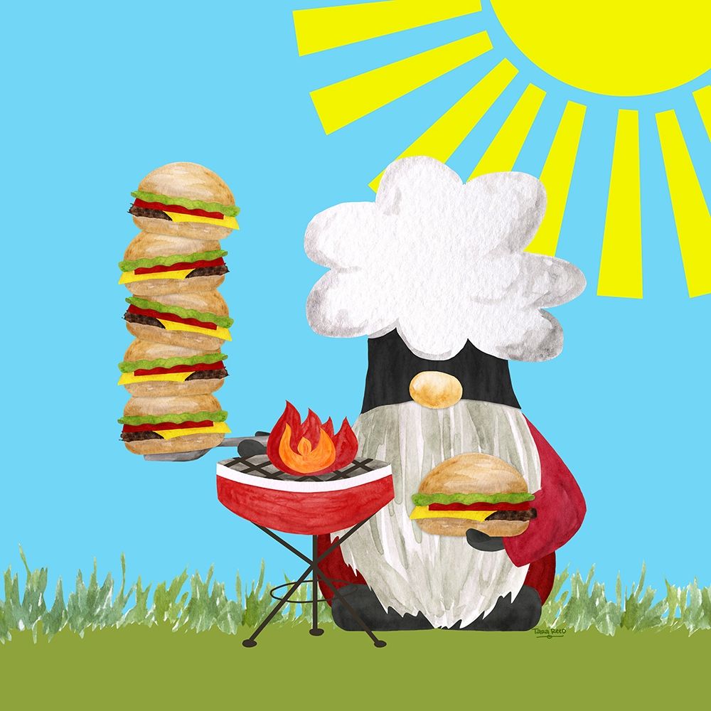 Gnome Grill Masters III art print by Tara Reed for $57.95 CAD